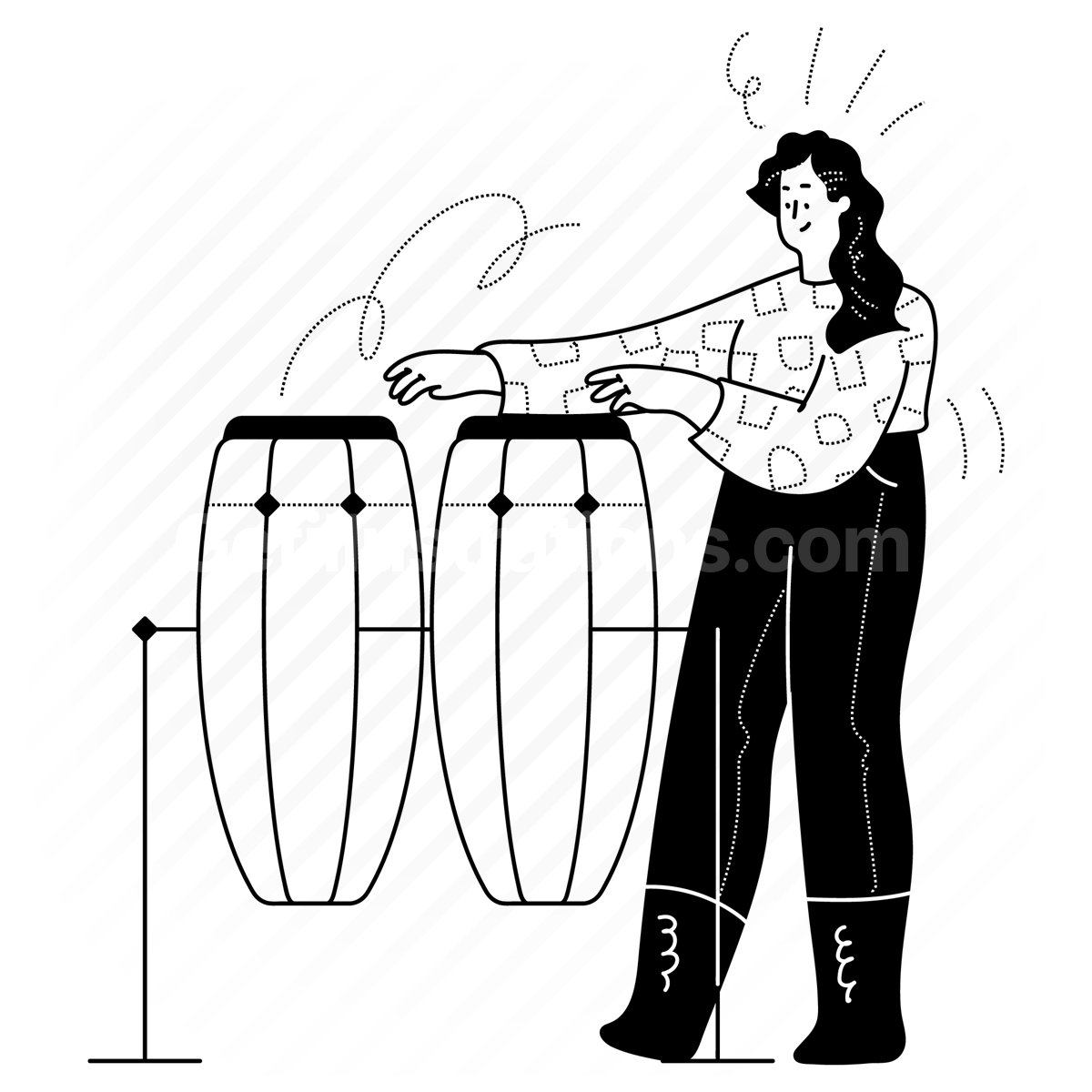 bongos, instrument, musical, band, live, performance